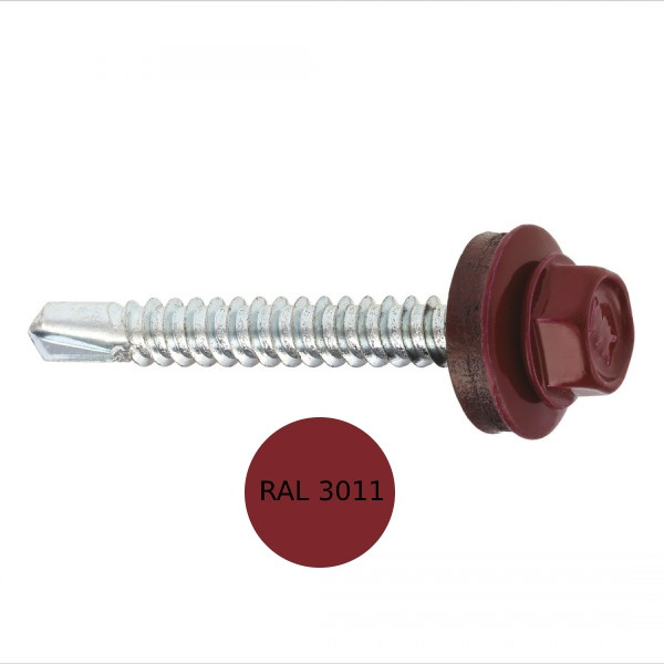 სახურავის ჭანჭიკი WF-48035-RAL 3011 (250ც) — სარემონტო აქსესუარები
